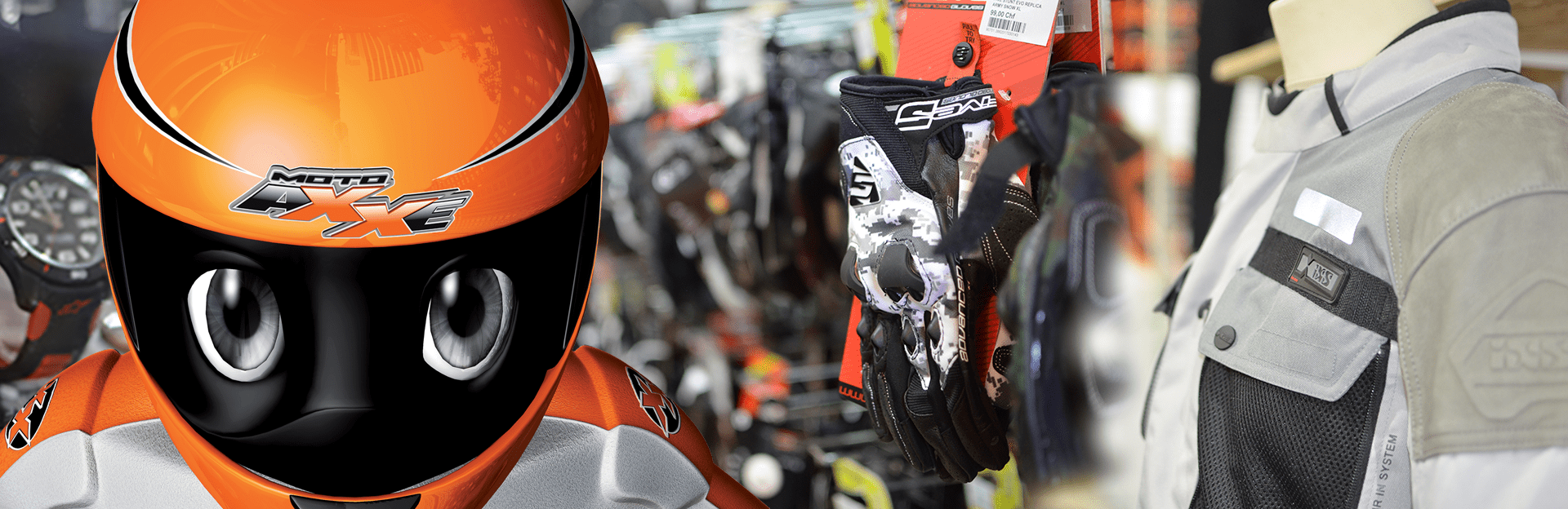 Magasin de vente d'équipement motard(e) en Suisse.Casques, blousons cuir et  textile, gants, bottes, pneus, batteries, entretien